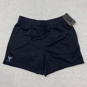 Under Armour UA Project Rock Terry Shorts 5" Black Men's Size Medium 1385937-001